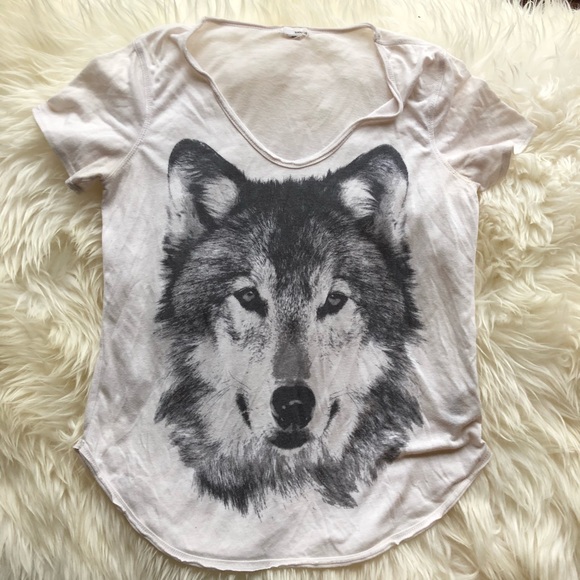 Garage Tops - White Garage Wolf Tee M Garage Tops - White Garage Wolf Tee M